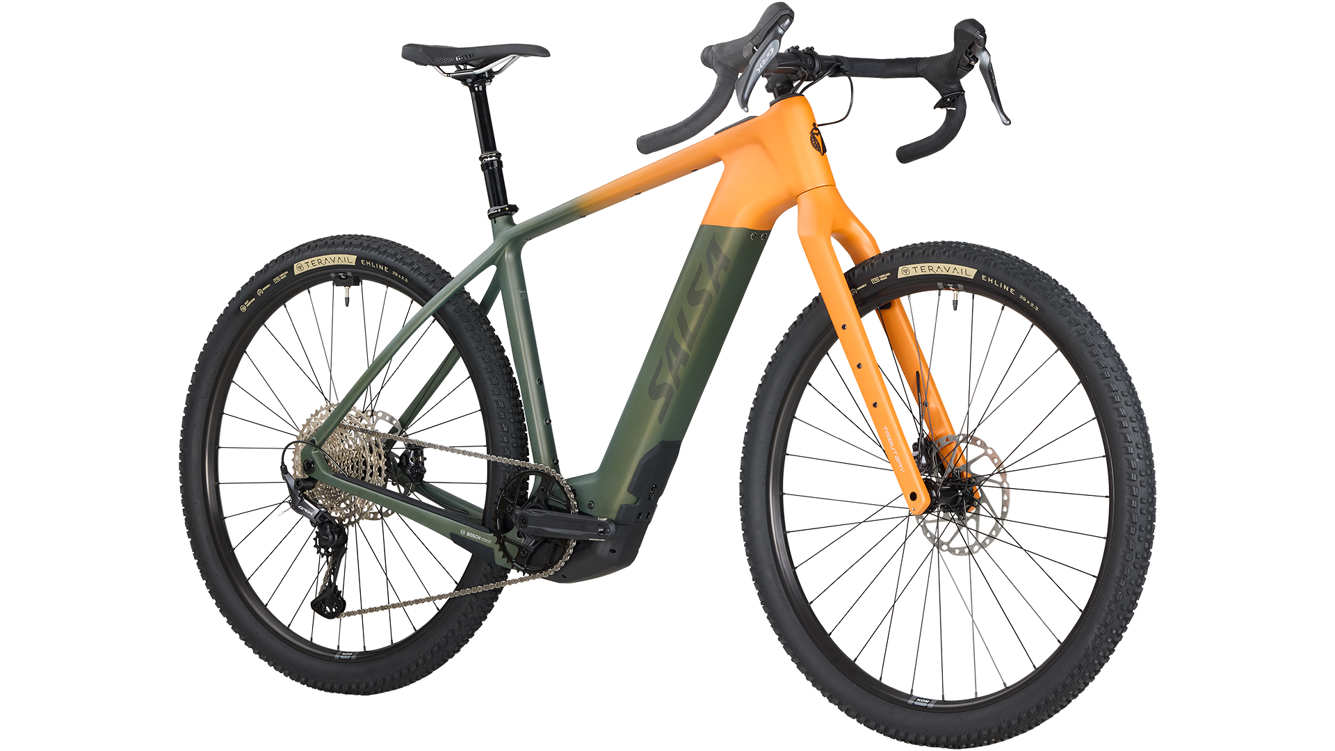 Salsa Tributary GRX 820 Ebike front three-quarter view