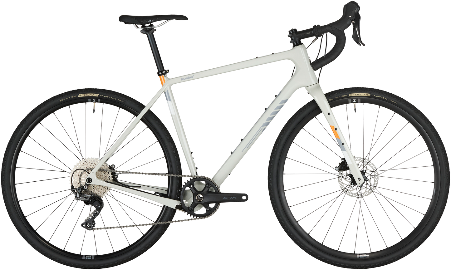 Salsa Warbird C GRX 600 grey bike side view on white background