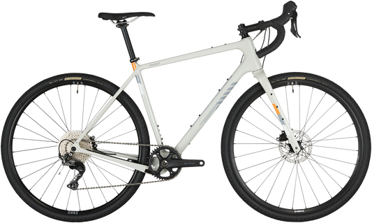 Salsa Warbird C GRX 600 grey bike side view on white background