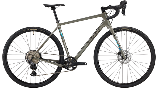 Salsa Warbird GRX 610 bike in gray color side view